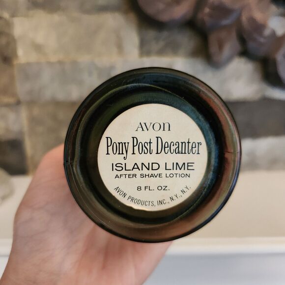 Avon Pony Post-Horse Head-Green Glass Decanter-Tribute After Shave Bottle - Picture 6 of 7